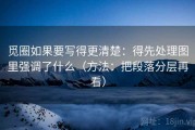 觅圈如果要写得更清楚：得先处理图里强调了什么（方法：把段落分层再看）