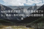 age动漫读法便签：先想图里省略了什么，再画一条时间线，age动漫图标是谁